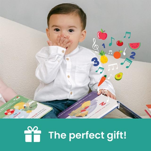 Binibi Spanish Musical Book - Counting at The Market | Bilingual Children's Book for Babies & Toddlers 1-3 | Libro en Espanol para Bebes