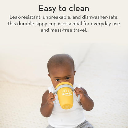 Bella Tunno Sippy Cup, Silicone Training Cup with Transition Handles for Infants, Toddlers & Kids, Babies 6-12 Months & Toddlers 1-3 Years, Boys & Girls, Oops I Dropped It Again, 8 oz