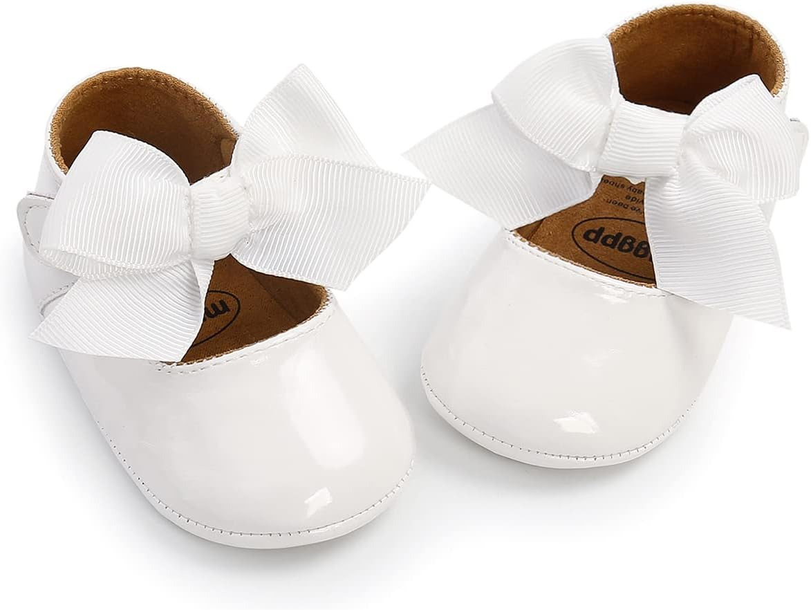 Baby Shoes Mary Jane Flats Non Slip Soft Sole Infant Toddler Sneakers First Walkers Party Christmas Dress Shoes