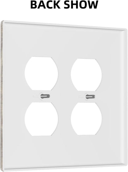 Outlet Covers Retro Rustic Brown Wood Grain 2 Gang Double Duplex Decorative Light Switch Covers