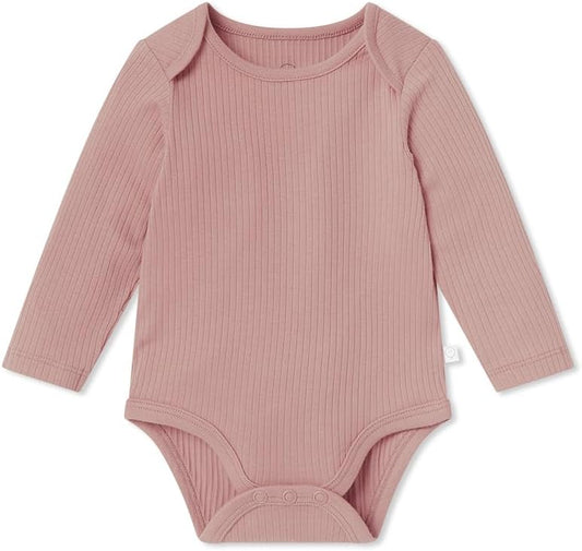 MORI Baby Unisex Long Sleeve Bodysuit Viscose from Bamboo and Organic Cotton - Comfortable Toddler