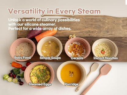 Microwave Silicone Steamer for Baby Food, Made In Korea, Oven & Dishwasher Safe to 482°F, Easy