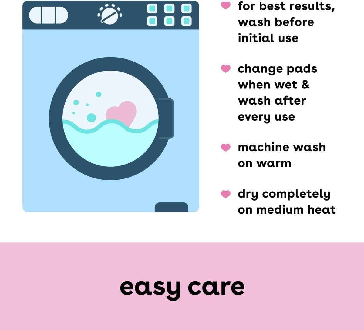 Bamboobies Overnight Nursing Pads, Ultra-Soft Velour, Reusable and Washable for Nightly Use