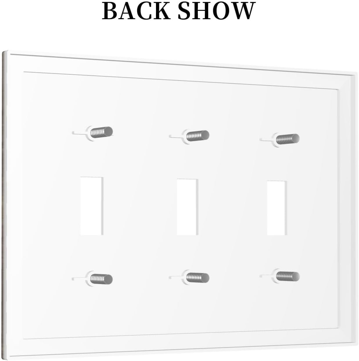 Rustic Brown Wood Grain Dark Oak Decorative Switch Plates 3 Gang Wall Plate Triple Toggle Light
