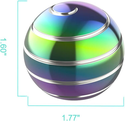 Kinetic Desk Toys, 1.77'' Kinetic ADHD Desk Toys for Adults for Office, Party Favors Fidget Desk Toy Optical Illusion Toys for Birthday Stocking Stuffers (45MM, Rainbow-A)
