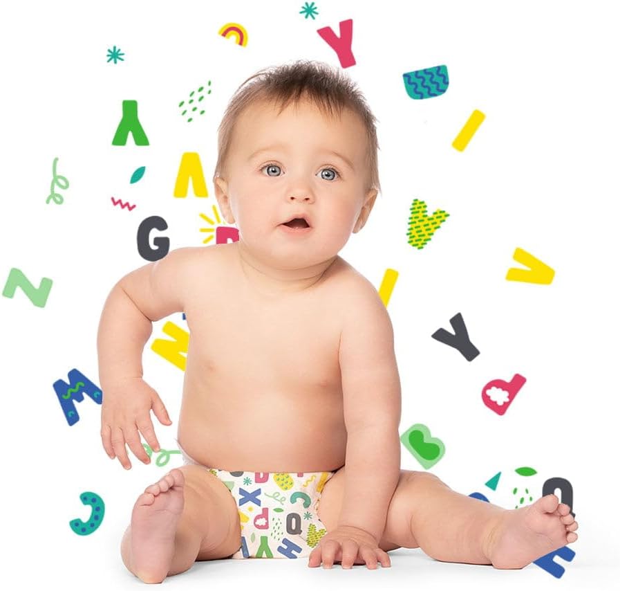 Hello Bello Premium Baby Diapers Size 6, 17 Count of, Extra-Absorbent, and Hypoallergenic Baby Diapers with Snug and Comfort Fit, Alphabet Soup