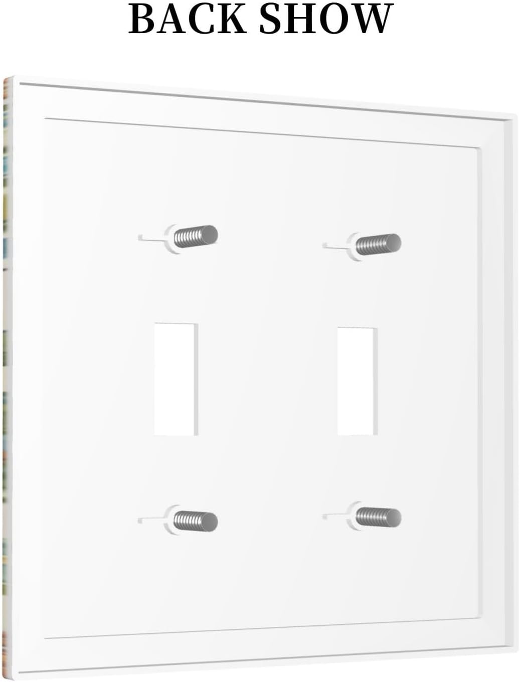 Decorative Switch Covers Plate Rustic Plant Garden Leaf Flower Butterfly 2 Gang Wall Plate Unique Double Toggle Light Switch Plate Wall Cover Plate Faceplate for Bedroom Home Decor