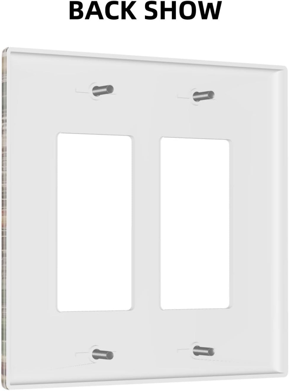 Decorative Outlet Covers Rustic Mushroom Garden Red Strawberry 2 Gang Wall Plate Double Rocker Two Switch Wall Cover Plate Light Switch Cover Plate Faceplate for Bedroom Home Decor