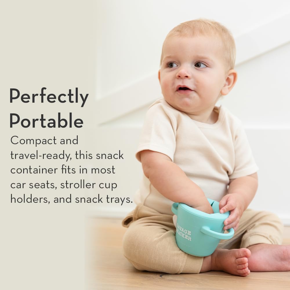Bella Tunno Snack Cups for Toddlers, Silicone Spill Proof Food Container with Lid, Babies & Kids