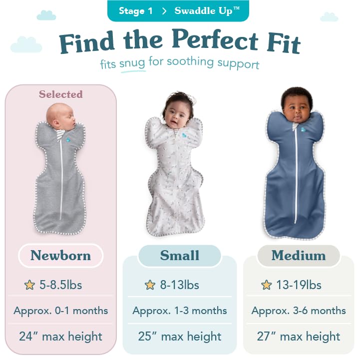 Love to Dream Swaddle UP, Baby Sleep Sack, Self-Soothing Swaddles for Newborns, Get Longer Sleep