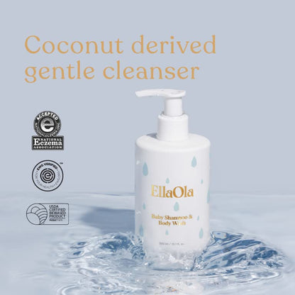 Tear Free Baby Shampoo & Body Wash - Organic, Hypoallergenic Baby + Kid Soap Hydrates & Nourishes