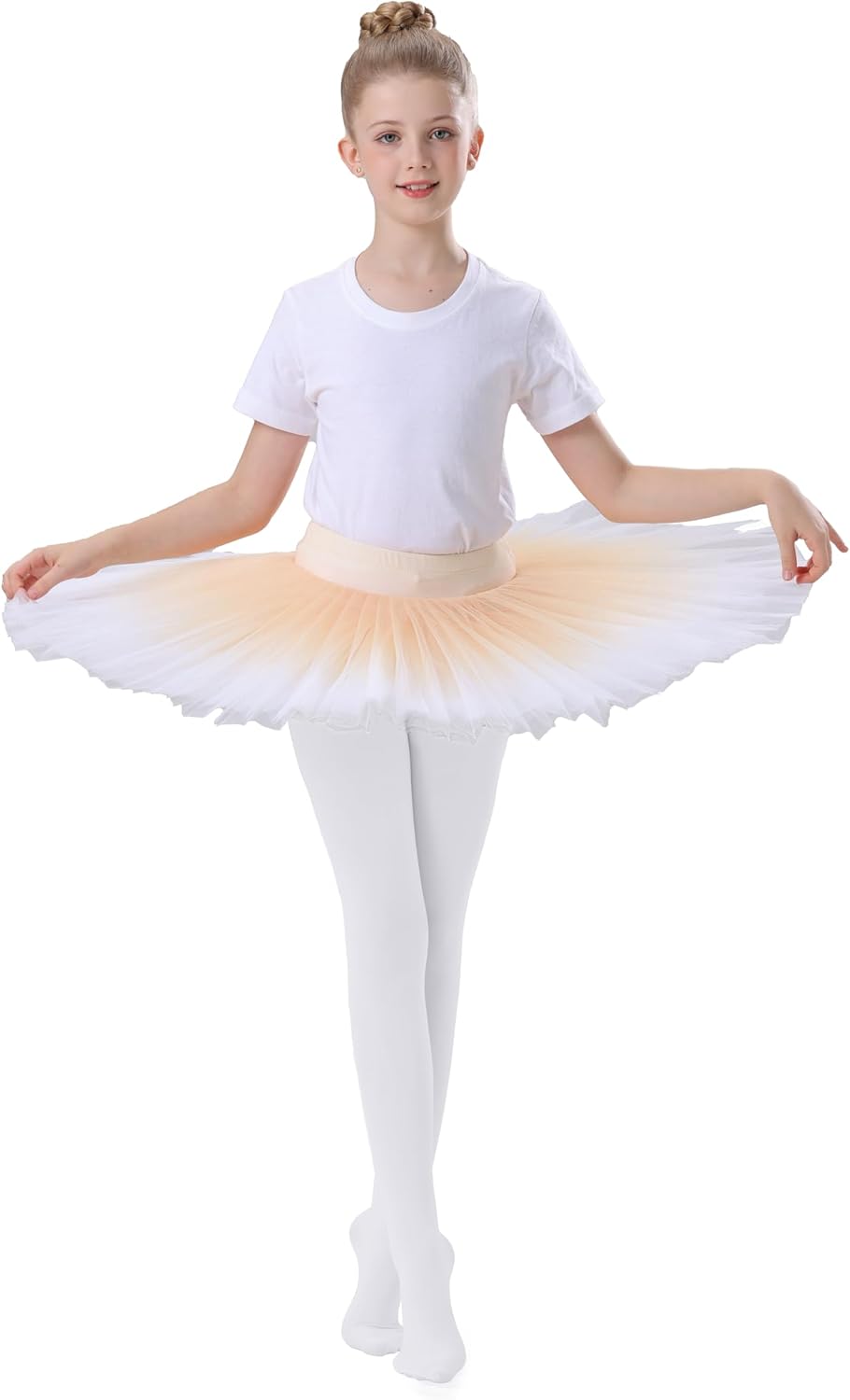Citystl Ballet Tights for Girls - 3 Pairs, Multiple Colors, Cotton School Dress Tights