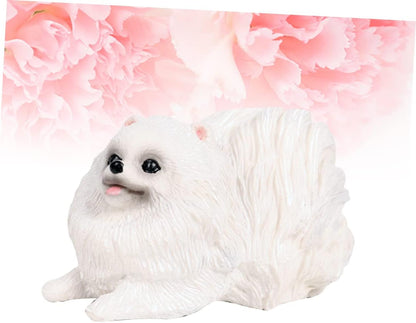 TOYANDONA 1pc Desk Decor Office Desk Decorations Office Desk Toys Custom Mini Pomeranian Pet Figures Mini Puppy Toy Pomeranian Model Dog Model Decor Statuette Collection Puzzle Child