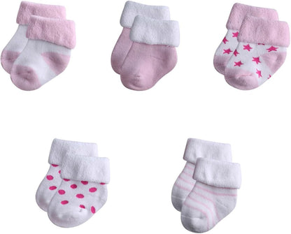 Newborn Layette Gift Set Bodysuits Pants for Baby Girl and Boy 24 Piece 100% Cotton Essentials and Accessories