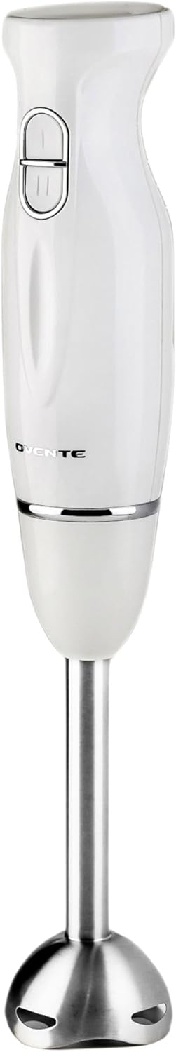OVENTE Immersion Hand Blender, 300W Electric Handheld Portable Stick Mixer with 2 Mixing Speed and