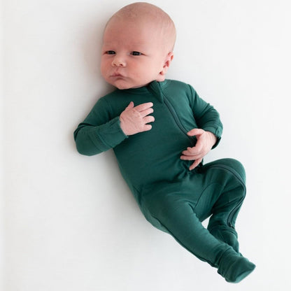 KYTE BABY Unisex Zipper Closure Footies, Rayon Made From Bamboo, 0-24 Months