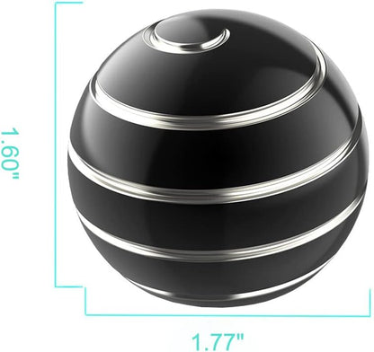 Kinetic Desk Toys for Adults, 1.77'' ADHD Fidget Spinner Toys for Office for Adults, Desk Stress Relievers Toys for Adults, Party Favor Toys for Christmas Halloween Day (45MM, Black-A)