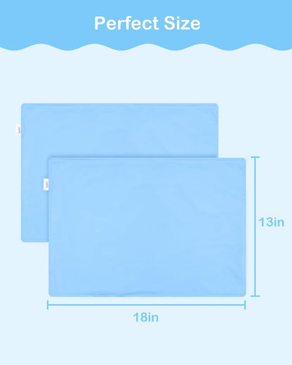 ALVABABY Toddler Pillowcases Stretchy Soft Kids Pillow Cover 2 Pack Fit 13"x 18" or 12"x16" Envelope for Girl Boy Sleepy Travel Pink 2TPN02A
