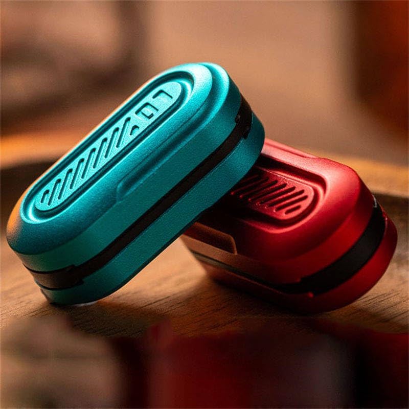 Fidget Slider EDC Adult Metal Fidget Toys ADHD Tool Anxiety Stress Relief Toys Fun Office Desk Toys Gifts for Boyfriend and Father (Red)