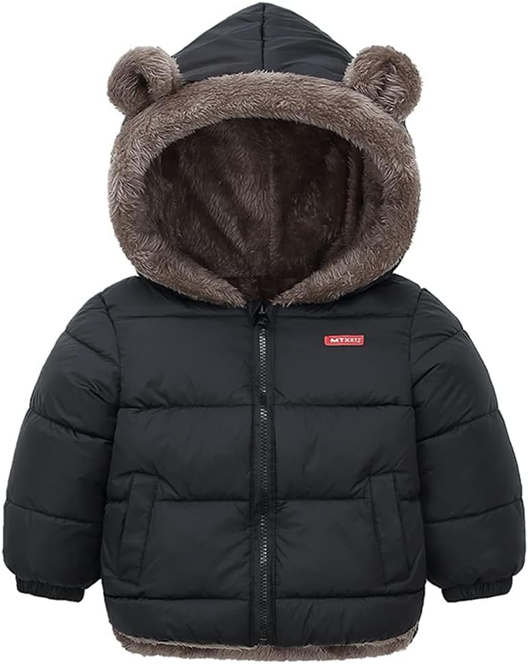 Fairy Baby Infant Baby Winter Coat Cute Teddy Bear Hooded Jacket Warm Fleece Outerwear Windproof Toddler Boys Girl 6M-4T