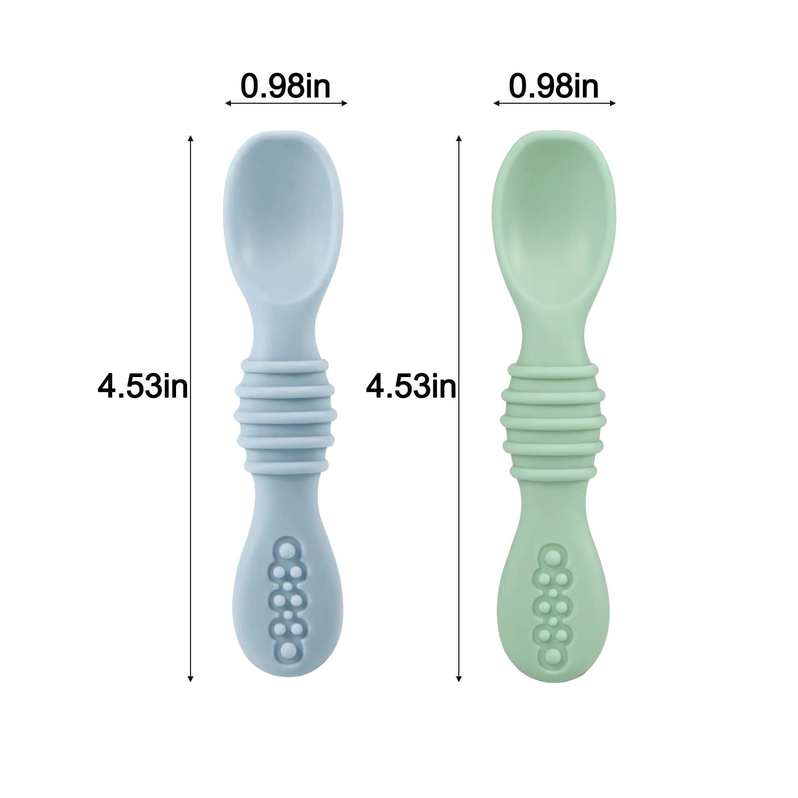 PandaEar 2 Pack Silicone Suction Plate for Baby, Divided Unbreakable Toddler Food Plate with 2 Pack