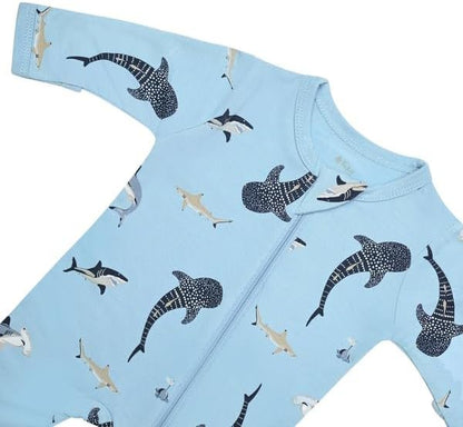 KYTE BABY Unisex Zipper Closure Footies, Rayon Made From Bamboo, 0-24 Months