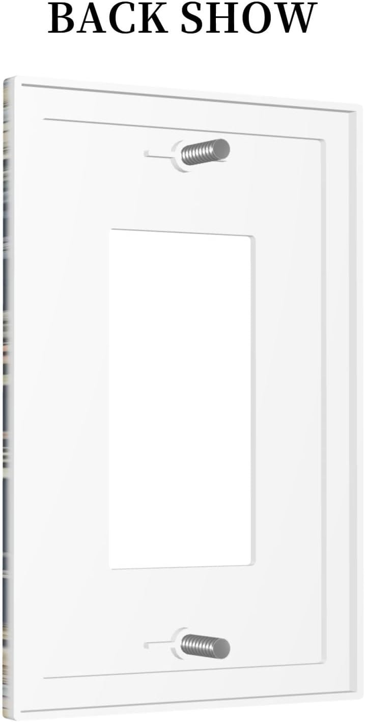 Decorative Outlet Covers Rustic Morris Birds Green Leaf Flower 1 Gang Single Decora GFCI Device Light Switch Covers Plate 1 Rocker Wall Plate Jumbo Faceplate for Country Bedroom Decor