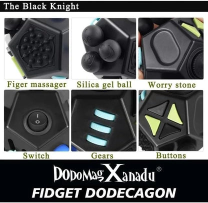 Fidget Dodecagon –12 Side Fidget Toy Cube Relieves Stress and Anxiety Anti Depression Cube for Children and Adults with ADHD ADD OCD Autism