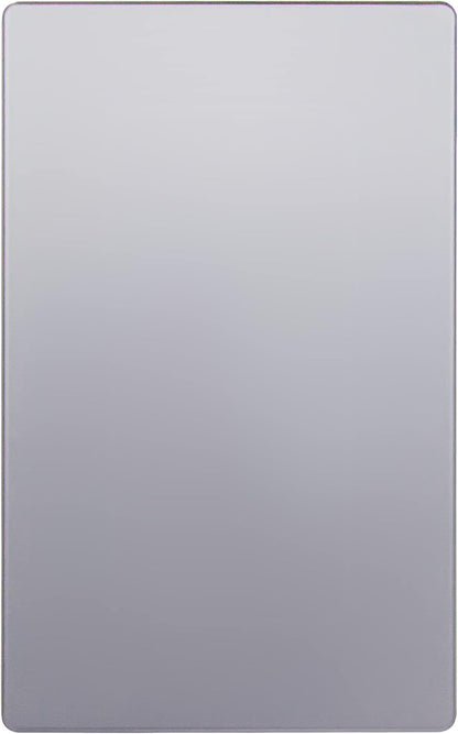 ENERLITES Screwless Blank Wall Plate, Child Safe Blank Device Outlet Cover, Standard Size, 1-Gang 4.68" x 2.93", Polycarbonate Thermoplastic, UL Listed, SI8801-SV, Silver