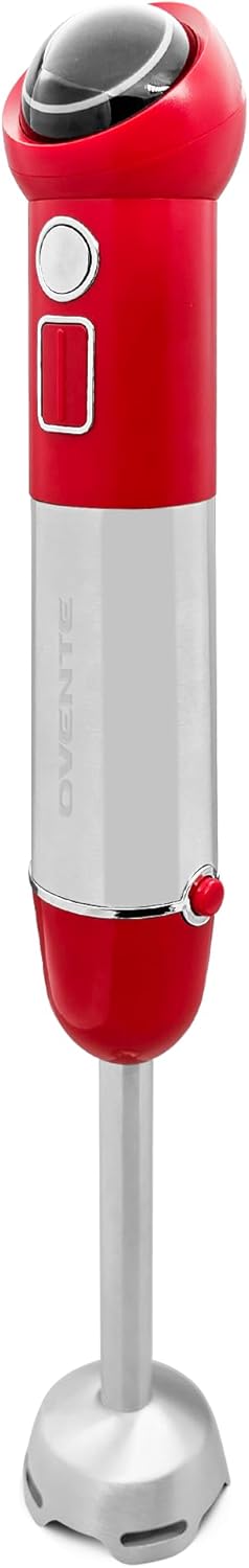 OVENTE Cordless Immersion Hand Blender, 300W Rechargeable Handheld Portable Stick Mixer with Speed