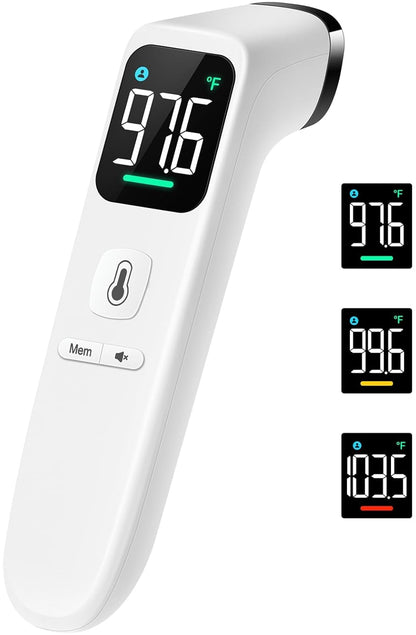 Touchless Thermometer for Adults and Kids, Fast Accurate Thermometer with Fever Alarm, 1S Reading &