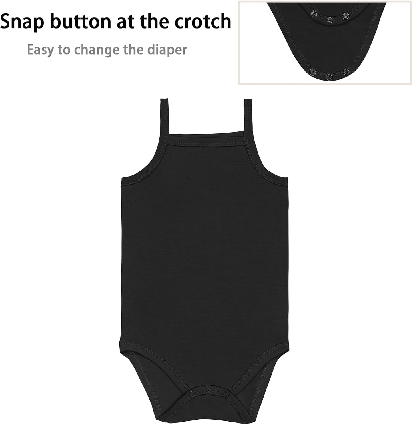 GUISBY Rayon Made from Bamboo Undershirt boy Girl Bodysuit for baby 3-Packs