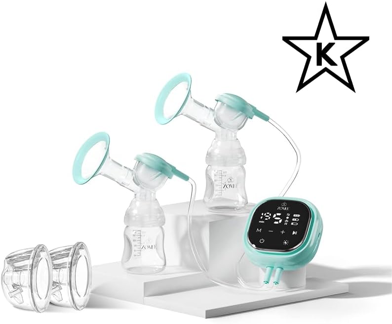 Zomee Z2 Double Electric Breast Pump - Shabbat Mode Edition - Portable, Hands Free Pumping Hospital