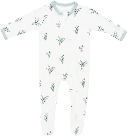 KYTE BABY Unisex Zipper Closure Footies, Rayon Made From Bamboo, 0-24 Months