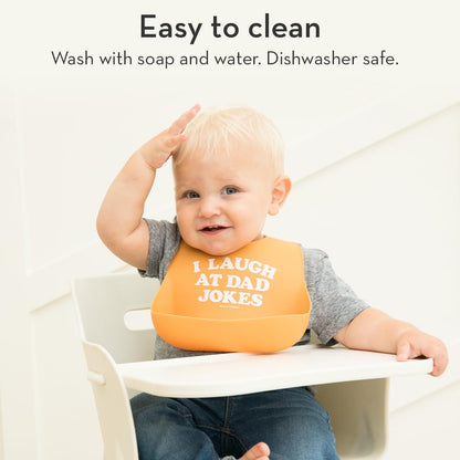 Bella Tunno Baby Bib for Eating, Waterproof Silicone Bib with Large Food Catcher, Adjustable Fit