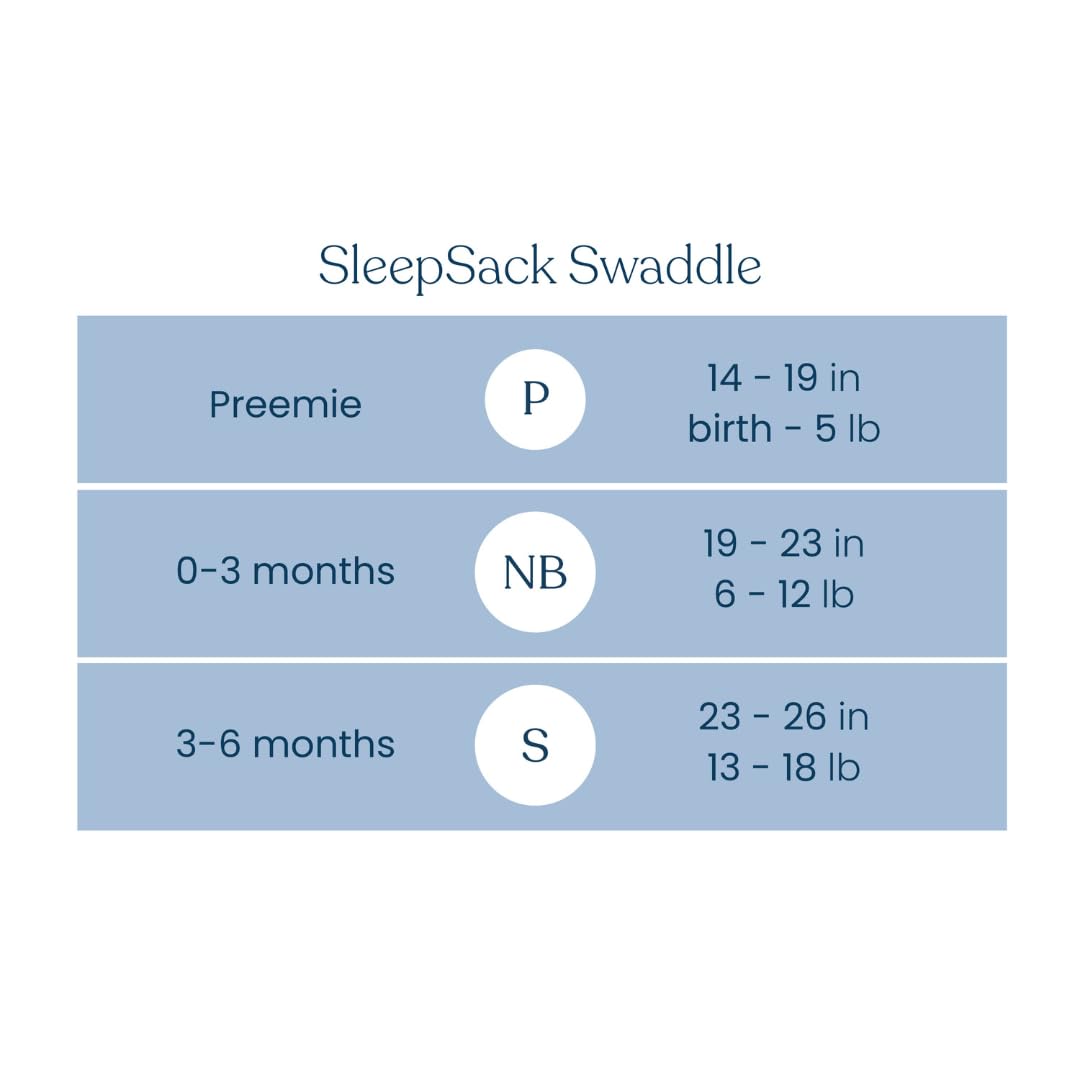 HALO 100% Cotton Sleepsack Swaddle, 3-Way Adjustable Wearable Blanket, TOG 1.5, Baby Blue, Newborn