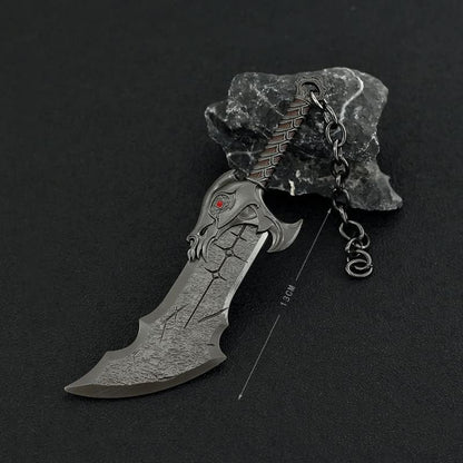 Superbuybox God of War Kratos Blades of Chaos Action Figures Game Collection Keychain Desk Decoration Backpack Pendant Gift