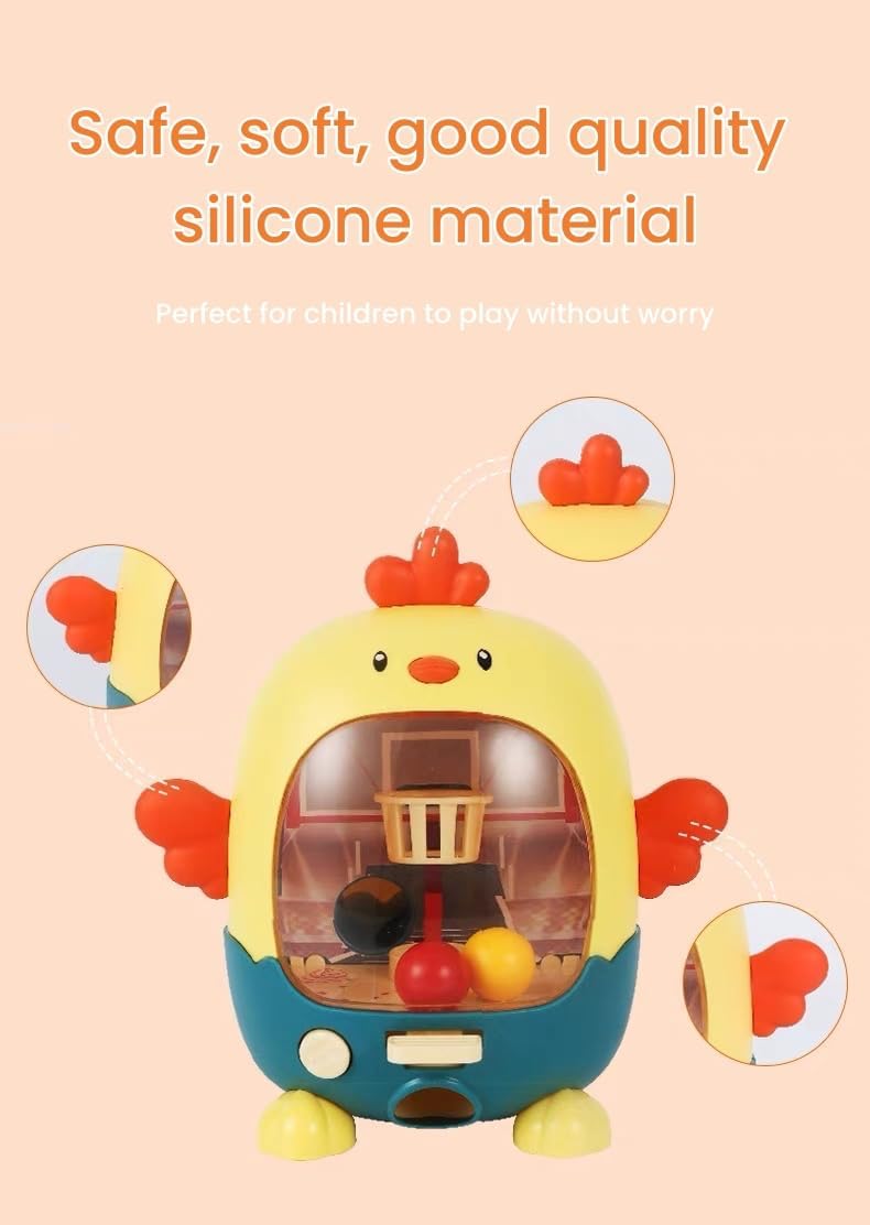 LEILA'S CHOICE Mini Basketball Hoop, Basketball Gifts, Desk Game Chicken-Themed Basketball Game, Basketball Game for Adults, Desk Games for Office for Adult to Reduce Stress