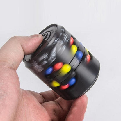 Magic Cube and Fidget Spinner, Rotating Fidget Cube Toy Set, Idea ADHD Fidget Toys, Adult Fidget Spinner for Anxiety Relief Therapy, Fidget Pack Great Gift for Adults Teens Boys Kids (Blue)