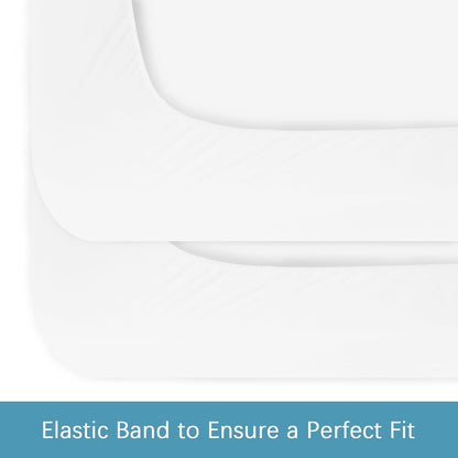 2 Pack Queen Mattress Protector Waterproof, Noiseless & Soft Coverage Queen Size Mattress Cover Fitted Sheets with Deep Pocket up to 14", Super Breathable & Easy Wash Mattress Protector