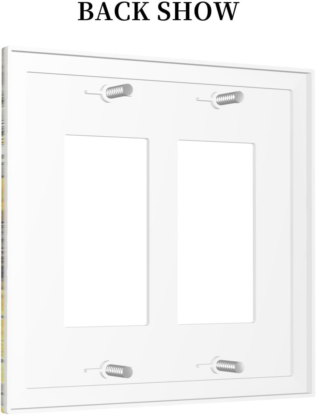 Decorative Outlet Covers Floral Sunflower Rustic Flower Vintage Wood 2 Gang Double Gfci Rocker Electrical Wall Panels Light Switch Cover Plate For Farmhouse Cabin Decor