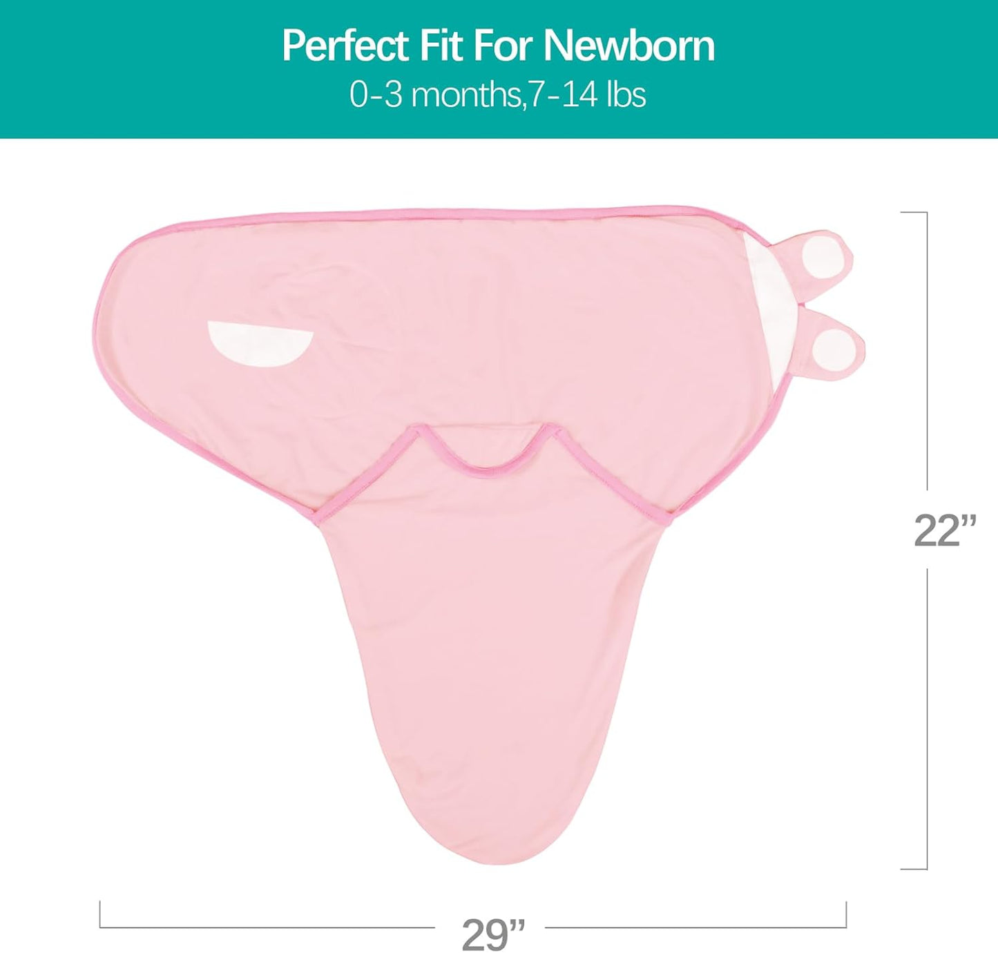 Biloban Baby Swaddles 0-3 Months for Girls, Cotton Swaddle Blanket, Newborn Essentials, Pink &