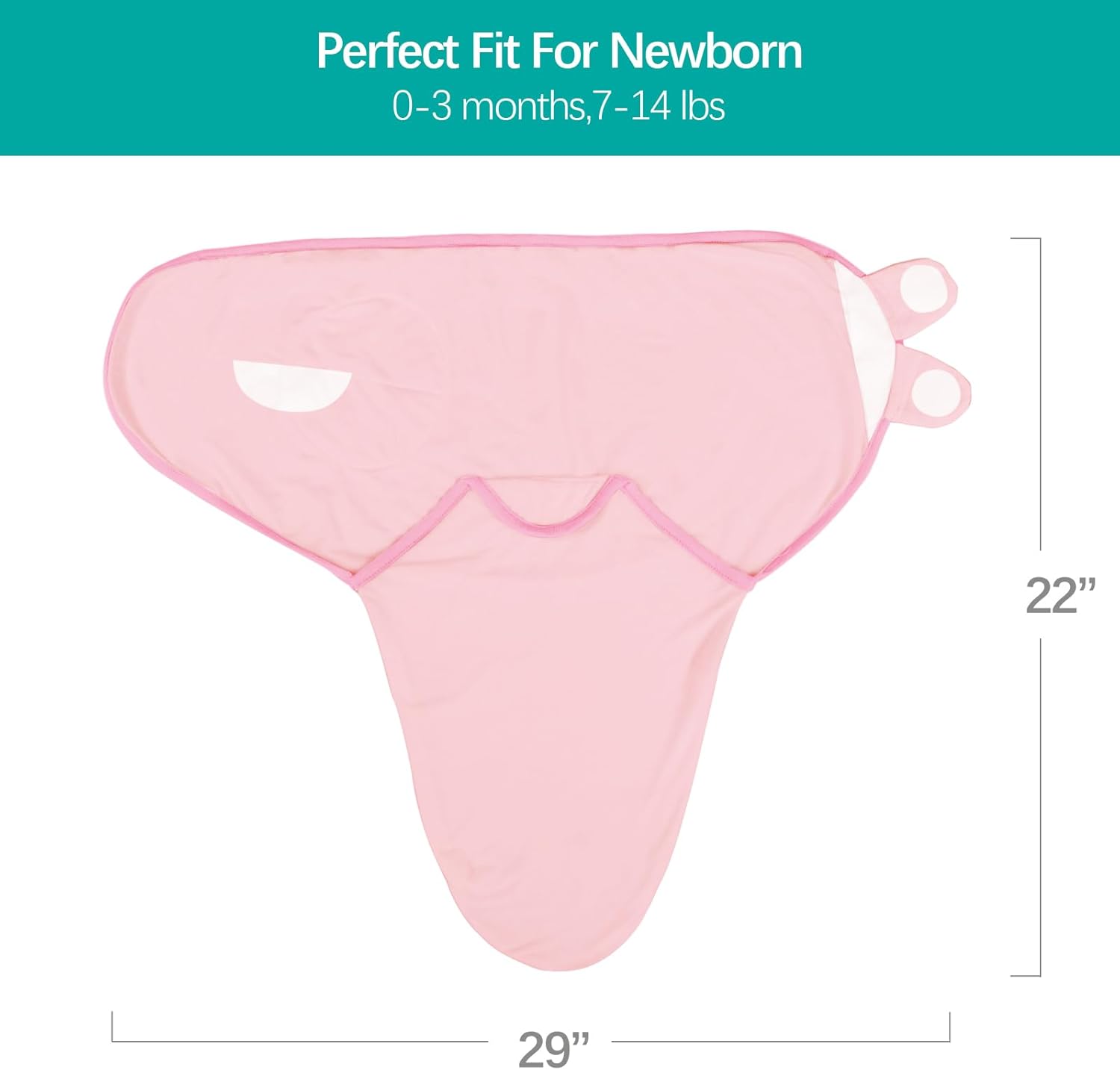 Biloban Baby Swaddles 0-3 Months for Girls, Cotton Swaddle Blanket, Newborn Essentials, Pink &