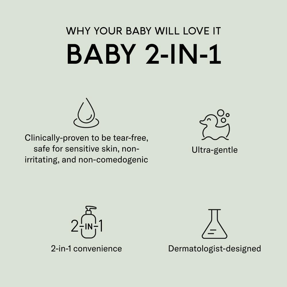 SEEN Baby 2-in-1 Shampoo & Body Wash – Fragrance-Free, Tear-Free & Non-Irritating