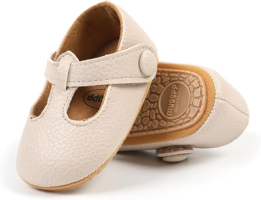 Baby Shoes Mary Jane Flats Non Slip Soft Sole Infant Toddler Sneakers First Walkers Party Christmas Dress Shoes
