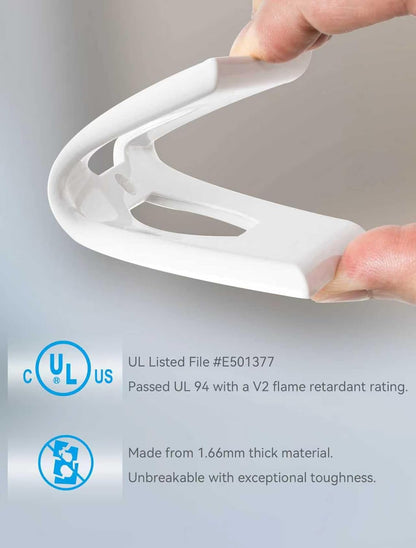 10-Pack Unbreakable 1-Gang Standard Size Duplex Receptacle Wall Plates – Durable Polycarbonate Thermoplastic Electrical Outlet Covers in White