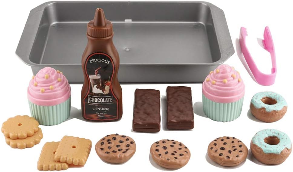 Elitoky Cookie Play Food Set, Play Food for Kids Kitchen - Play Kitchen Accessories - Play Baking