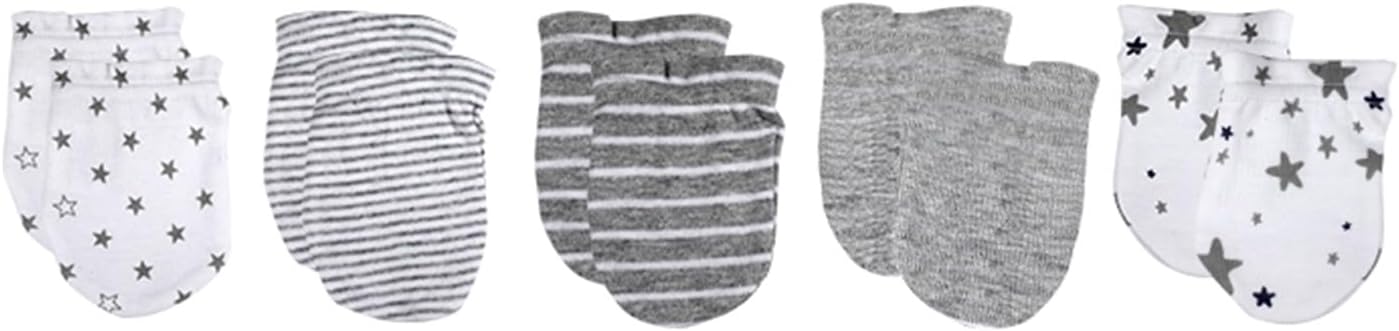 5 Pairs Baby Not Scratch Mittens 0-6 Months New Born Boy Girl Gloves Cute Infant Accessories