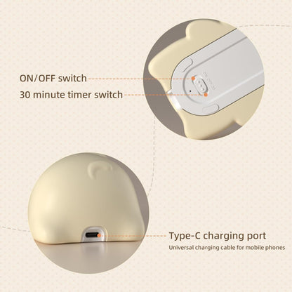 Cute Puppy Night Light for Baby Kids - Rechargeable Touch Control Night Light with 3 Brightness, Warm Light, Timer & Soft Silicone - Nursery Bedroom