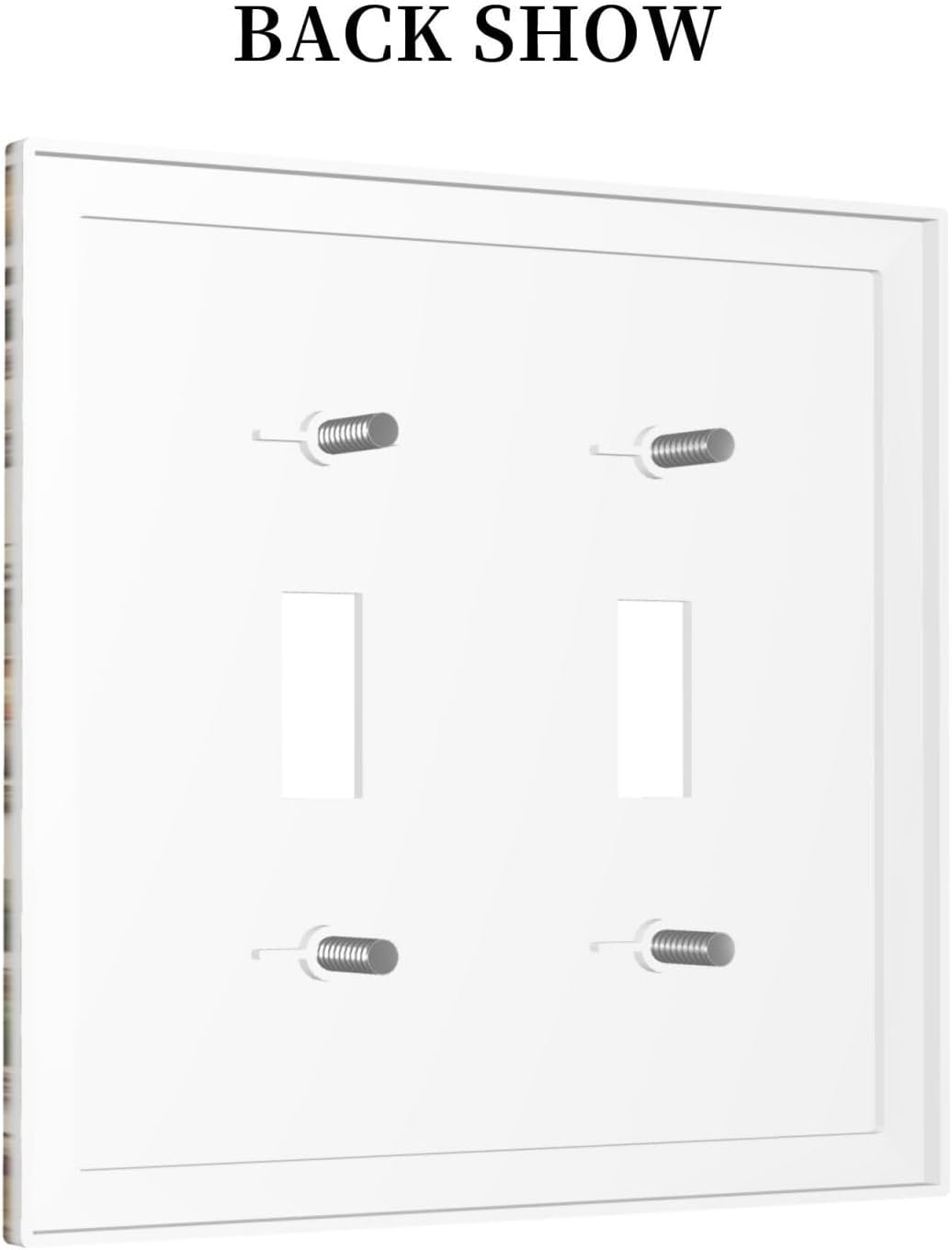 Decorative Switch Covers Plate Rustic Mushroom Garden Red Strawberry 2 Gang Wall Plate Unique Double Toggle Light Switch Plate Wall Cover Plate Faceplate for Bedroom Home Decor